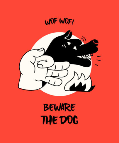 T-Shirt Design Maker Featuring Shadow Puppets 3674