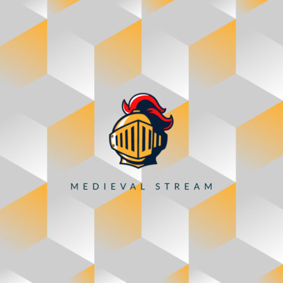 Minimal Gaming Logo Maker with a Medieval Knight Graphic