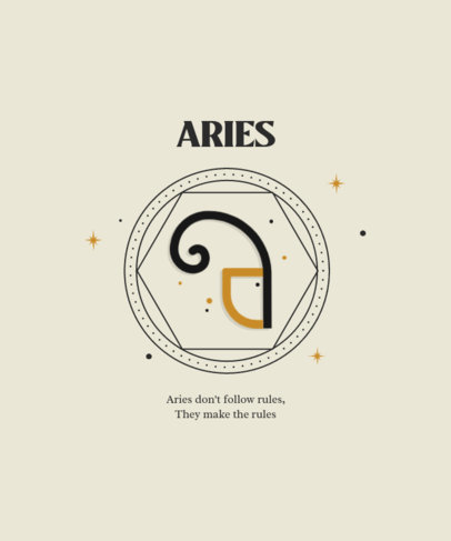 Astrology T-Shirt Design Maker with an Empowering Quote