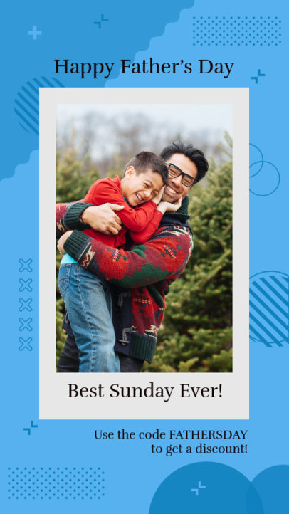 Instagram Story Template for Father's Day Featuring an Abstract Background 