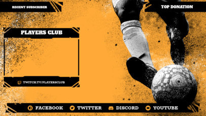 Twitch Overlay Design Template with a Soccer Theme