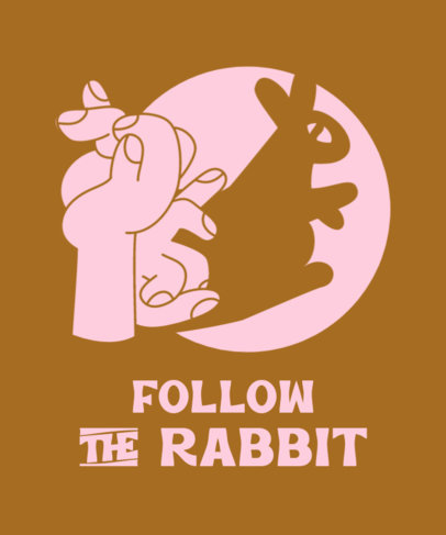 Illustrated T-Shirt Design Creator with a Rabbit Hand Shadow Puppet 3674b