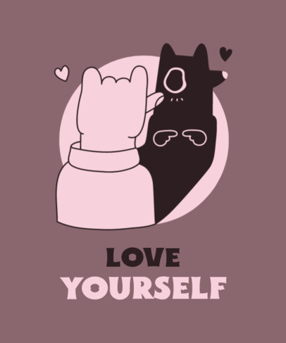 T-Shirt Design Maker Featuring an Adorable Hand Shadow Puppet 3674h