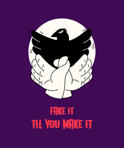 T-Shirt Design Generator with an Eagle Hand Shadow Puppet Illustration 3674c