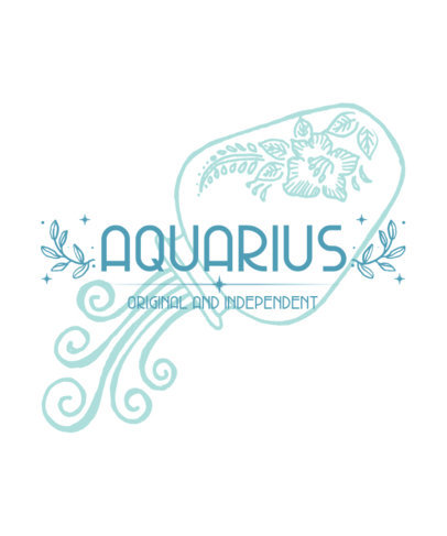 Zodiac-Themed T-Shirt Design Generator with an Aquarius Graphic