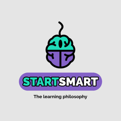 Education Logo Generator with a Brain-Shaped Computer Mouse Graphic
