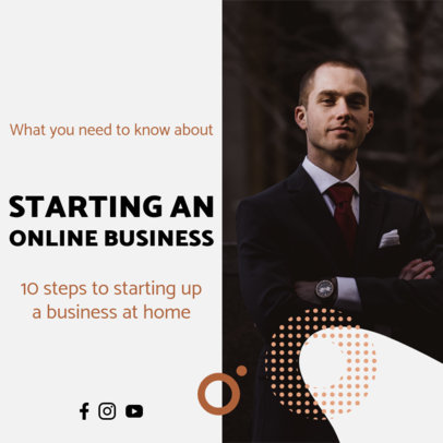 Instagram Post Maker for a Business Webinar Featuring a Simple Layout 