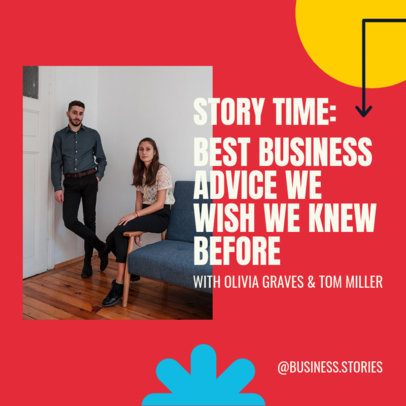 Instagram Post Template for an Entrepreneurship Webinar Featuring Colorful Graphics 