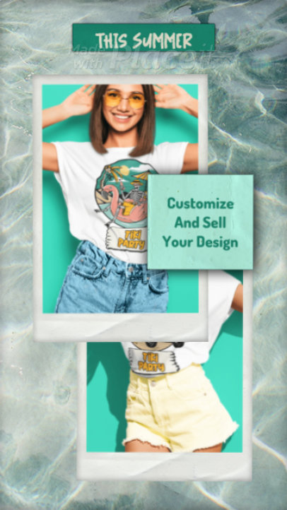 Instagram Story Video Maker for a POD Store with a Trendy Style