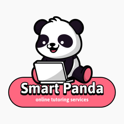 Logo Creator Featuring a Baby Panda for a Tutoring Platform for Kids 