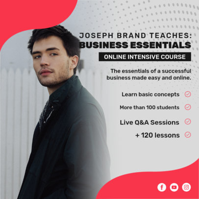 Instagram Post Creator for a Beginners' Business Course