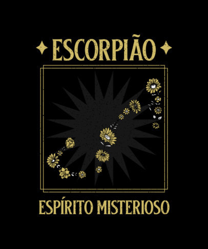Mysterious T-Shirt Design Creator with a Floral Astrology Graphic 3914d-el1