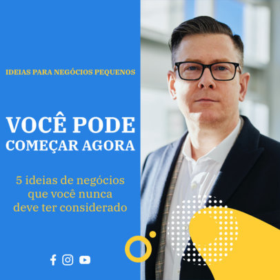 Instagram Post Template to Announce a Business Webinar for Entrepreneurs 