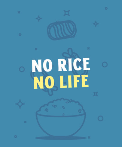 Asian Food-Inspired T-Shirt Design Maker With a Clever Quote