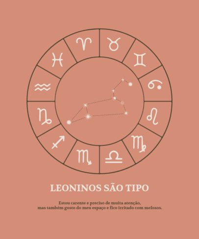 Astrology T-Shirt Design Creator Featuring a Portuguese Quote 3920b-el1