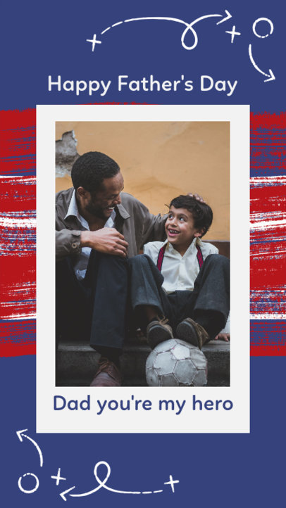 Instagram Story Maker to Celebrate Father's Day Featuring a Quote and a Picture 