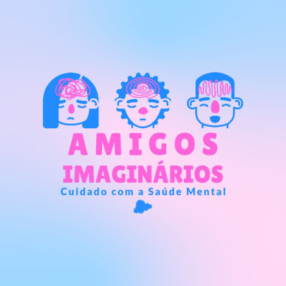 Mental Health-Themed Podcast Cover Generator with Portuguese Text