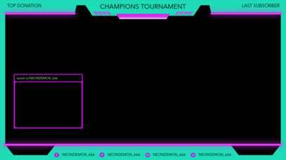 Neon-Colored Twitch Overlay Maker for a Sports Streamer 3663d