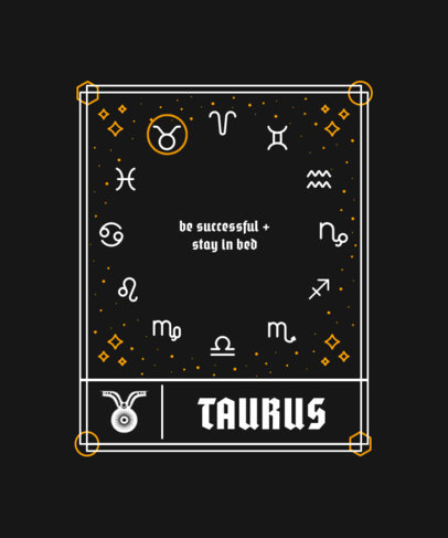 T-Shirt Design Generator with a Horoscope for Taurus