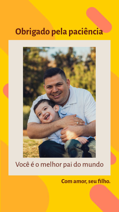 Instagram Story Template With a Father's Day Quote and a Picture Frame 