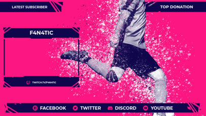 Soccer-Themed Twitch Overlay Design Generator with Realistic Graphics