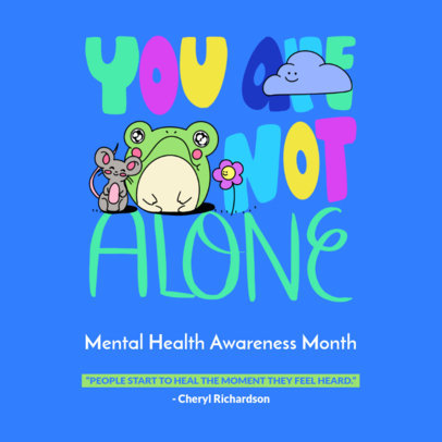 Podcast Cover Design Generator for Mental Health Awareness Month 