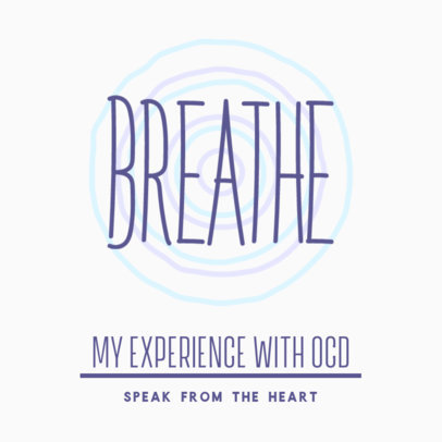 Podcast Cover Design Template for a Mental Health-Themed Episode Featuring a Simple Layout 