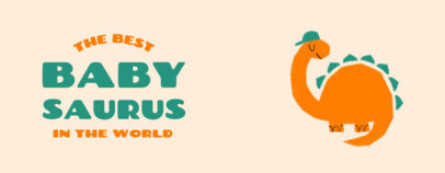 Mug Design Template Featuring a Dinosaur Graphic 3670a