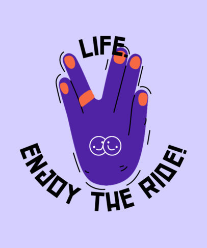 Sweet T-Shirt Design Maker with an Illustration of American Sign Language