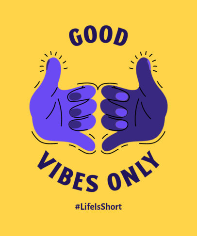 Friendly T-shirt Design Generator with an ASL-Themed Illustration