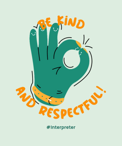 Illustrated T-Shirt Design Generator for an ASL Interpreter