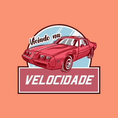 Racing Cars Logo Maker Featuring a Classic Muscle Car