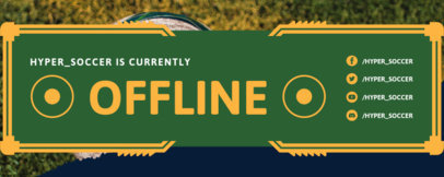 Twitch Offline Banner Maker for Soccer Streamers Featuring Colored Frames