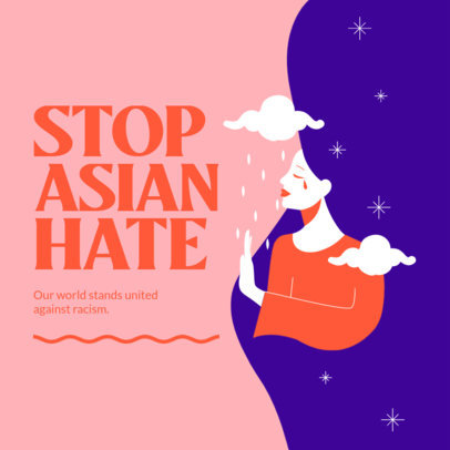 Instagram Post Template with AAPI Supportive Messages
