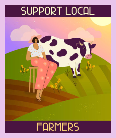 Tote Bag Design Maker Featuring Local Market Supportive Illustrations 3692