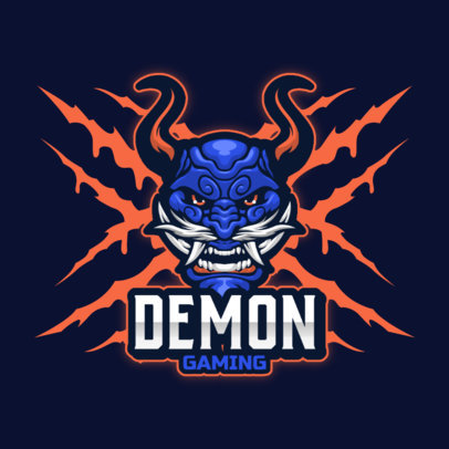 Gaming Logo Maker Featuring Illustration of Oni Masks