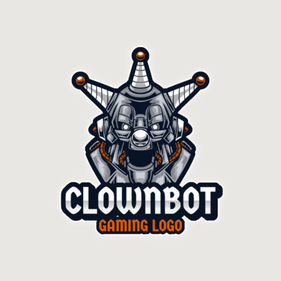 Logo Generator Featuring an Evil Robot Clown Graphic 