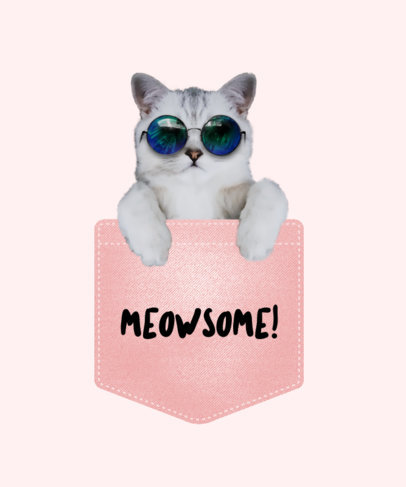 T-Shirt Design Maker with a Cool Cat in a Pocket 
