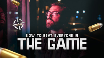 YouTube Thumbnail Design Template for a Game Hacks Video 3955c-el1