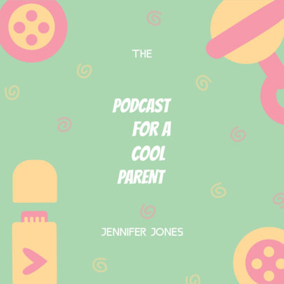 Podcast Cover Template for an Episode About Parenthood 