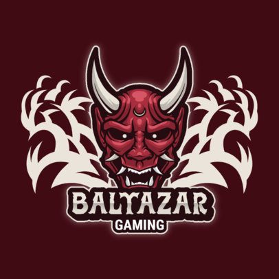 Logo Maker for a Gaming Squad Featuring a Demon Icon