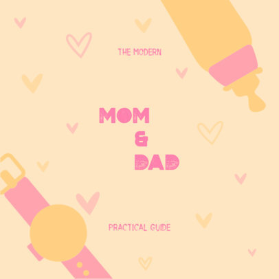 Podcast Cover Design Template With a Parenting Theme and a Pastel Color Scheme 4363j