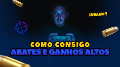 YouTube Thumbnail Design Maker for a Gamer with Shooting Target Graphics 3955a-el1