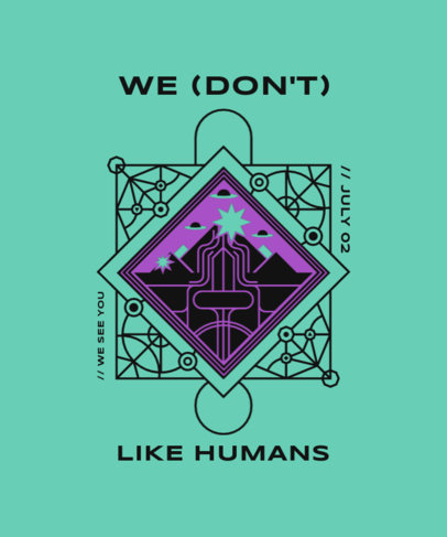 T-Shirt Design Maker With a UFO Theme and a Fun Quote 