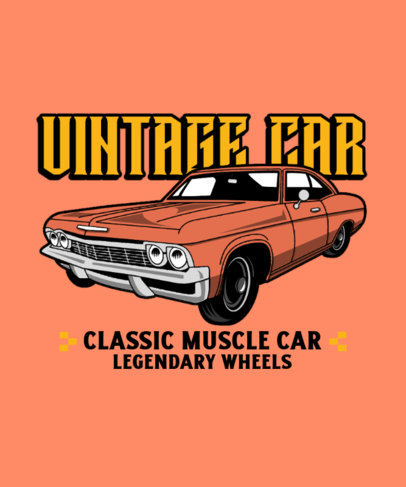 T-Shirt Design Generator with a Vintage Muscle Car Graphic