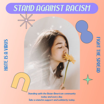 Instagram Post Generator With Pictures and a Quote Against Asian Hate 