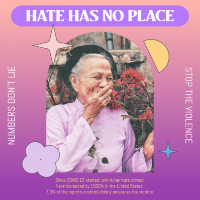 Instagram Post Design Maker With a Powerful Message Against Asian Hate 