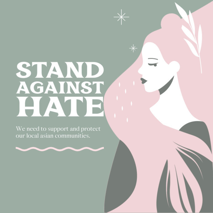 Placeit - Instagram Post Template With a Stop AAPI-Hate Message and a ...