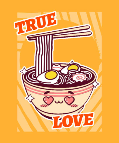Kawaii T-Shirt Design Maker with a Ramen Theme 3688a