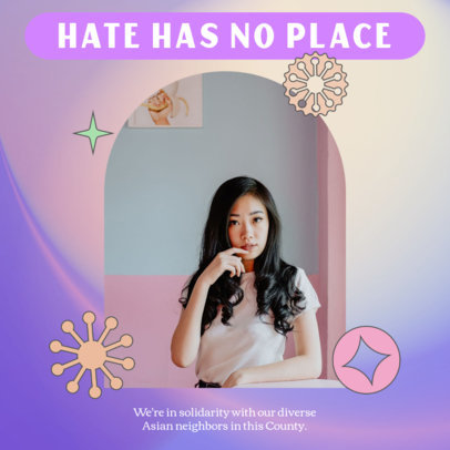 Instagram Post Maker With a Message Supporting the AAPI Community 